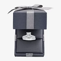 (H-I / SI1-SI2) Signature By Modern Bride Womens 3 CT. T.W. Lab Grown White Diamond 14K Gold Emerald Bridal Set