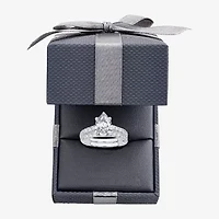 (H-I / SI1-SI2) Signature By Modern Bride Womens 3 CT. T.W. Lab Grown White DiamondIn  14K Gold Pear Bridal Set