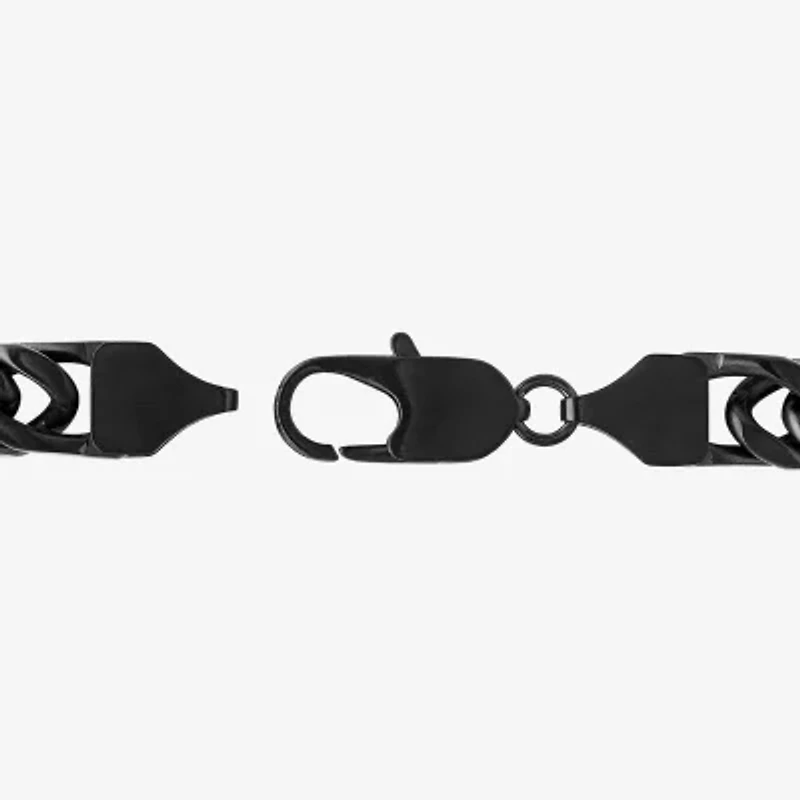 Mens Stainless Steel / Inch Solid Curb Chain Bracelet