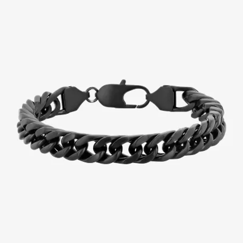 Mens Stainless Steel / Inch Solid Curb Chain Bracelet