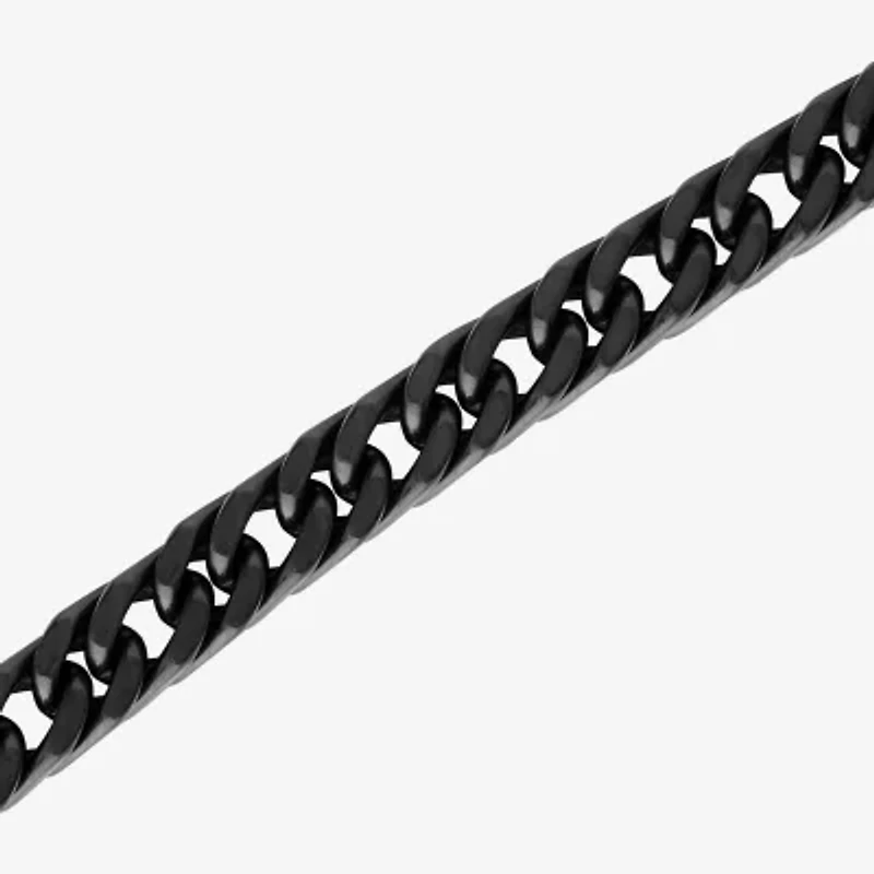 Mens Stainless Steel / Inch Solid Curb Chain Bracelet