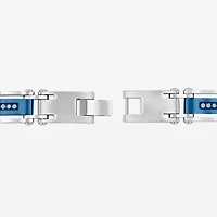 (H / Si2-I1) Mens Stainless Steel Solid 8 1/2 Inch Link Bracelet