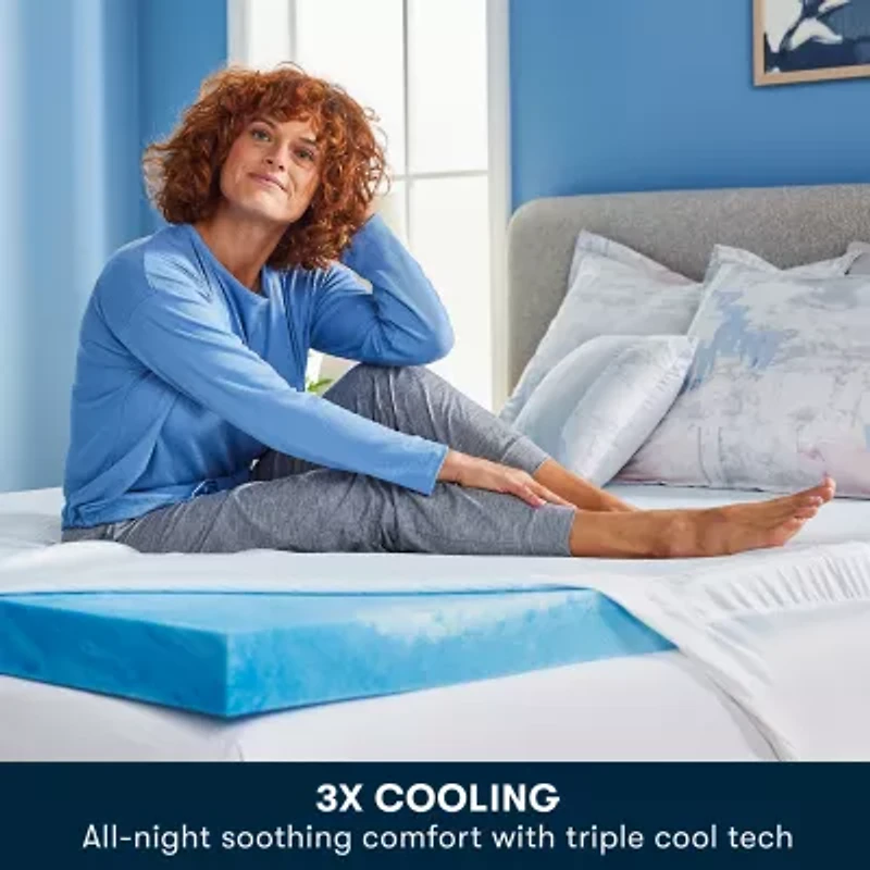 Serta® 3 Soothing Cool Memory Foam Mattress Topper