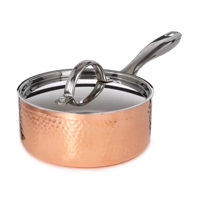 BergHOFF Vintage Tri-Ply Stainless Steel Copper Hammered 15-pc. Cookware Set