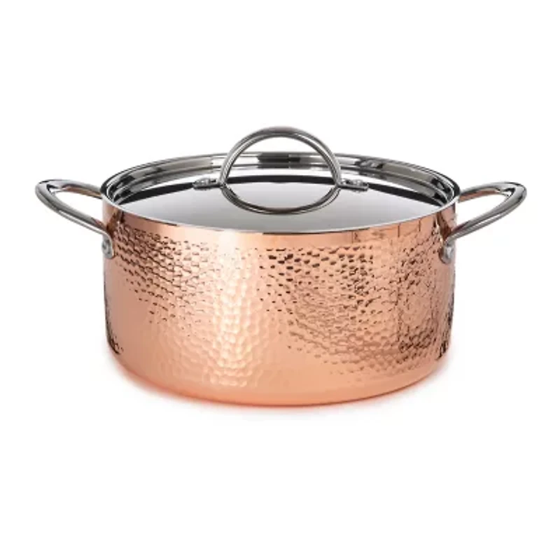 BergHOFF Vintage Tri-Ply Stainless Steel Copper Hammered 15-pc. Cookware Set