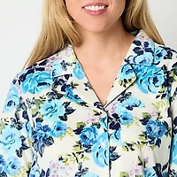 Adonna Womens Fleece Long Sleeve 2-pc. Pajama Sets