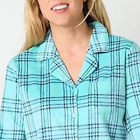 Adonna Womens Fleece Long Sleeve 2-pc. Pajama Sets