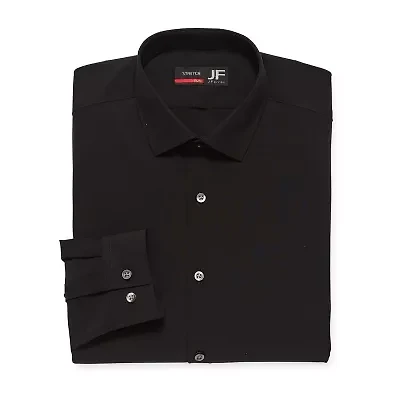J. Ferrar Mens 360 Stretch Slim-Tall Fit Easy Care Fabric Long Sleeve Dress Shirt