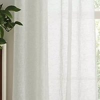 Martha Stewart Piece Macrame Rod Pocket Embellished Light-Filtering Set of 2 Curtain Panel