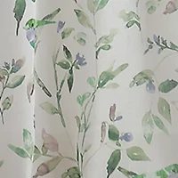 Martha Stewart Kensington Garden Print Rod Pocket Light-Filtering Set of 2 Curtain Panel