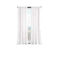 Martha Stewart Crinkle Rod Pocket Sheer Set of 2 Curtain Panel