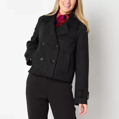 Liz Claiborne Womens Midweight Cropped Jacket