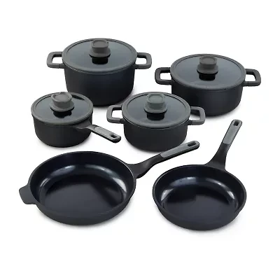BergHOFF Leo Stone+ Ceramic Non-Stick 10-pc. Cookware Set