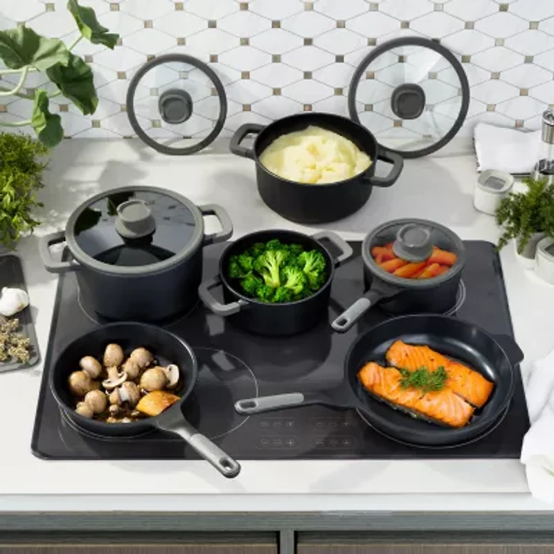BergHOFF Leo Stone+ Ceramic Non-Stick 10-pc. Cookware Set