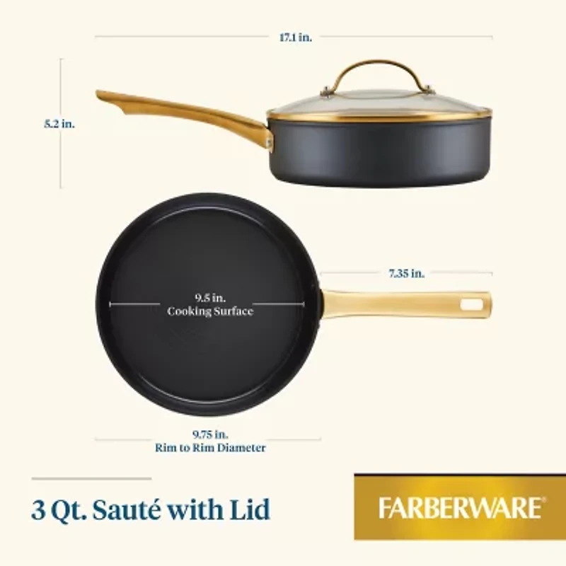 Farberware Non-Stick 3-qt. Saute Pan with Lid