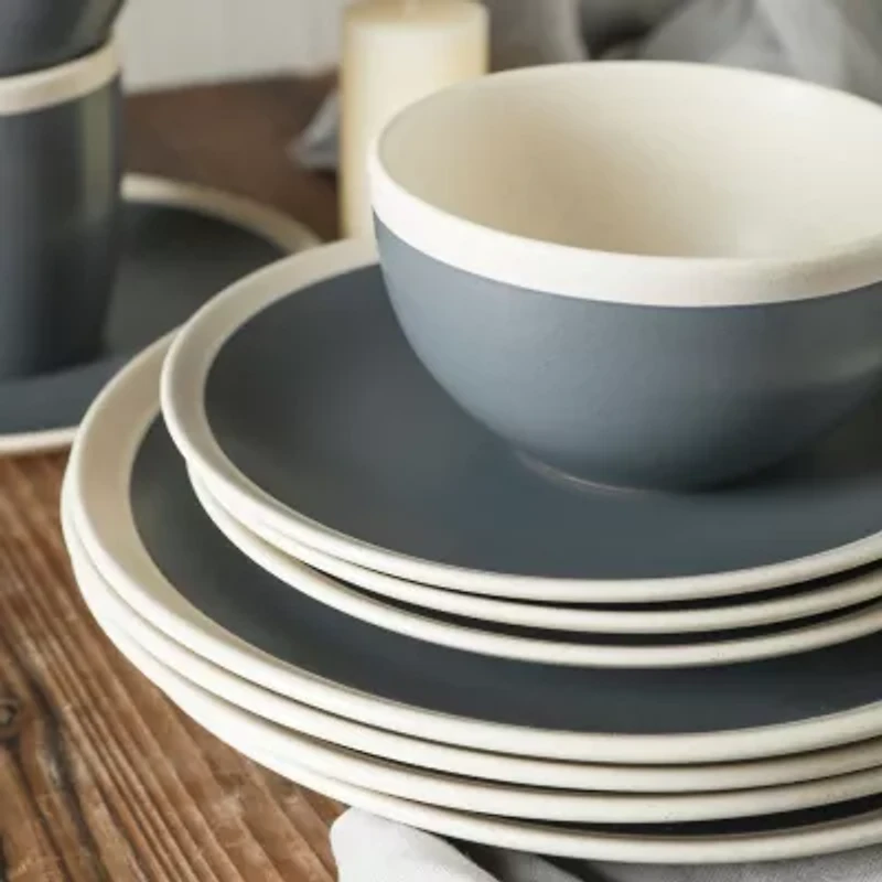 Stone + Lain Serenity 32-pc. Stoneware Dinnerware Set