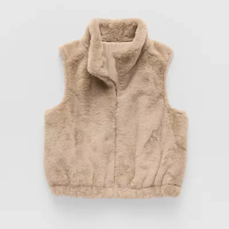 Thereabouts Little & Big Kid Girls Mock Neck Sleeveless Vest