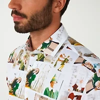 Opposuits Chirstmas Elf Mens Long Sleeve Dress Shirt