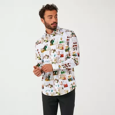 Opposuits Chirstmas Elf Mens Long Sleeve Dress Shirt