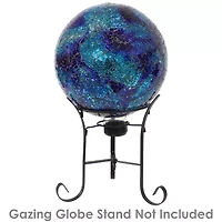 Net Health Shops Ocean Swirl Gazing Globe - 10 Inch Glass Yard Art