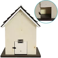Net Health Shops Beige Wood With Solar Led Light Bird House