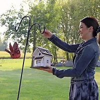 Net Health Shops Beige Wood With Solar Led Light Bird House
