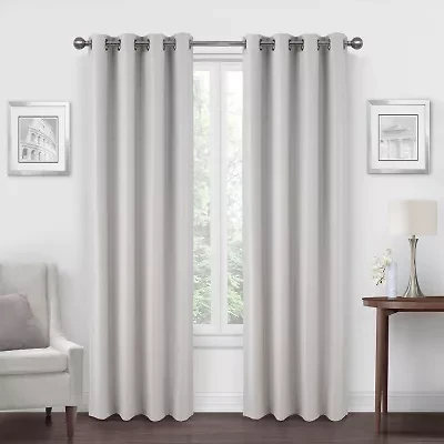 Regal Home Dimensions Solid Grommet Top Energy Saving Blackout Single Curtain Panel