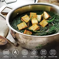 Tramontina Utsava Stainless Steel 2.75-qt. Kadai with LidWok