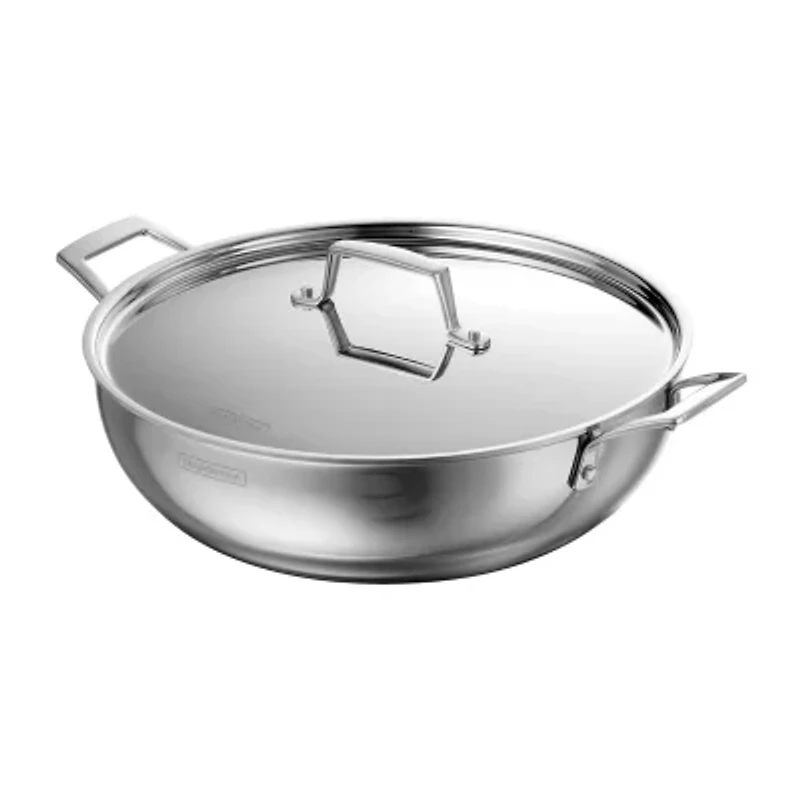 Tramontina Utsava Stainless Steel 6.25-qt. Kadai with Lid