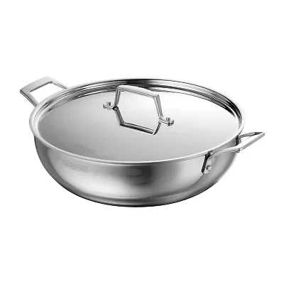 Tramontina Utsava Stainless Steel 6.25-qt. Kadai with Lid