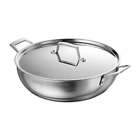 Tramontina Utsava Stainless Steel 6.25-qt. Kadai with Lid