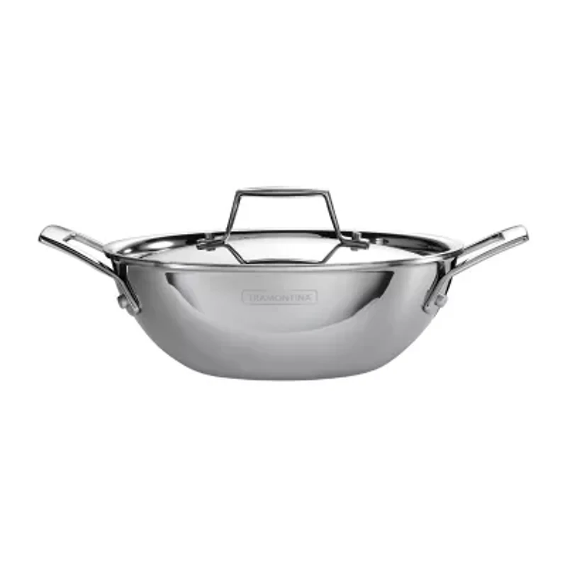Tramontina Utsava Stainless Steel 1.8-qt. Kadai with Lid
