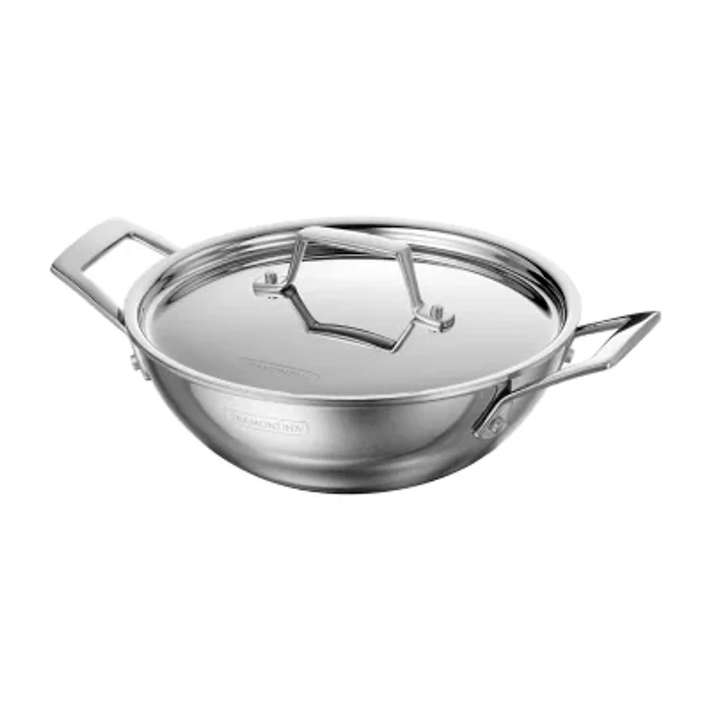 Tramontina Utsava Stainless Steel 1.8-qt. Kadai with Lid
