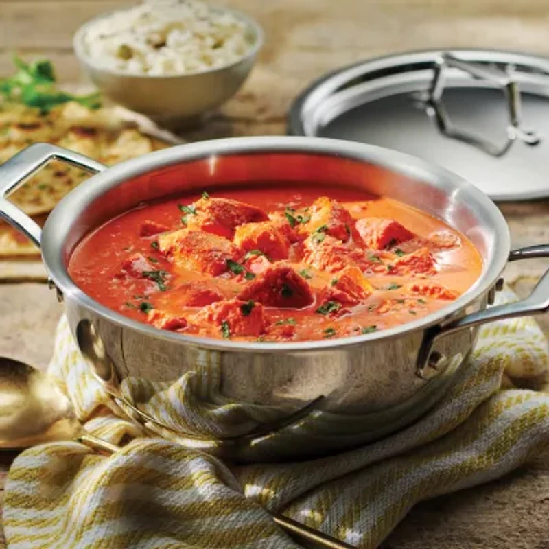 Tramontina Utsava Stainless Steel 1.8-qt. Kadai with Lid