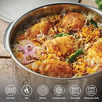 Tramontina Utsava Stainless Steel 9.5-qt. Tope with Lid