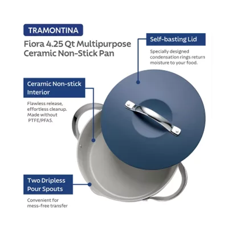 Tramontina Fiora 4.25-qt. Saute Pan