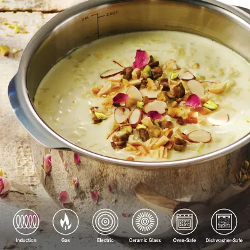 Tramontina Utsava Stainless Steel 2.4-qt. Tope with Lid