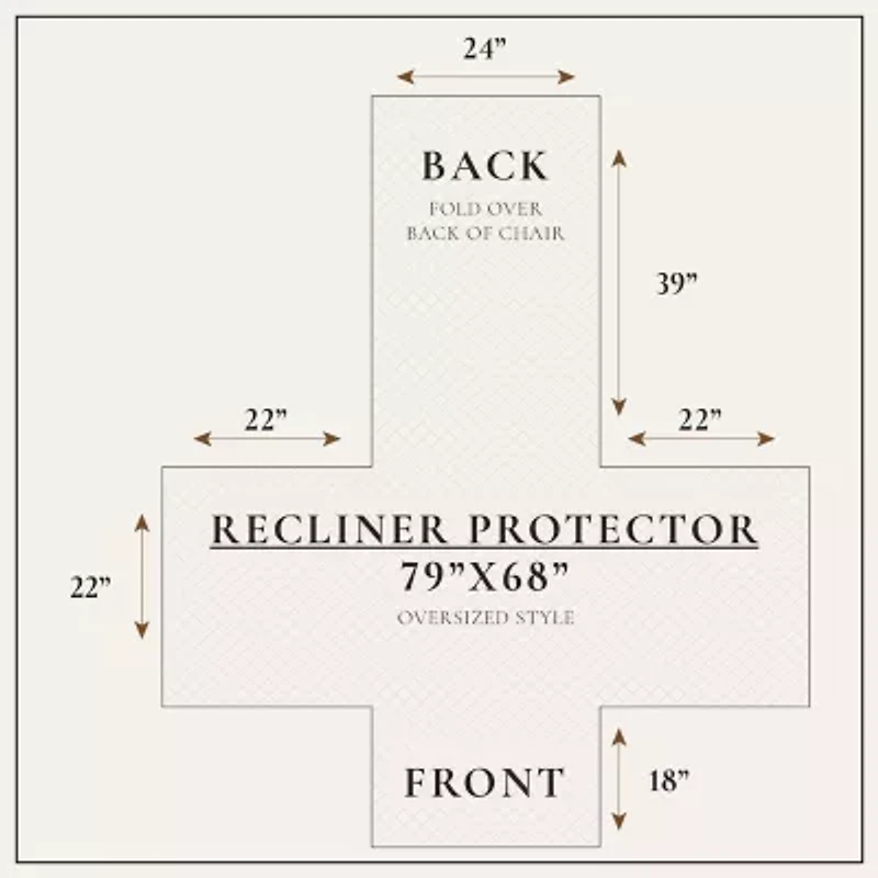 Linery Velvet Furniture Protector Recliner Slipcover