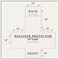 Linery Velvet Furniture Protector Recliner Slipcover