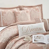 Stratford Park Thess 7pc Damask + Scroll Lightweight Comforter Set