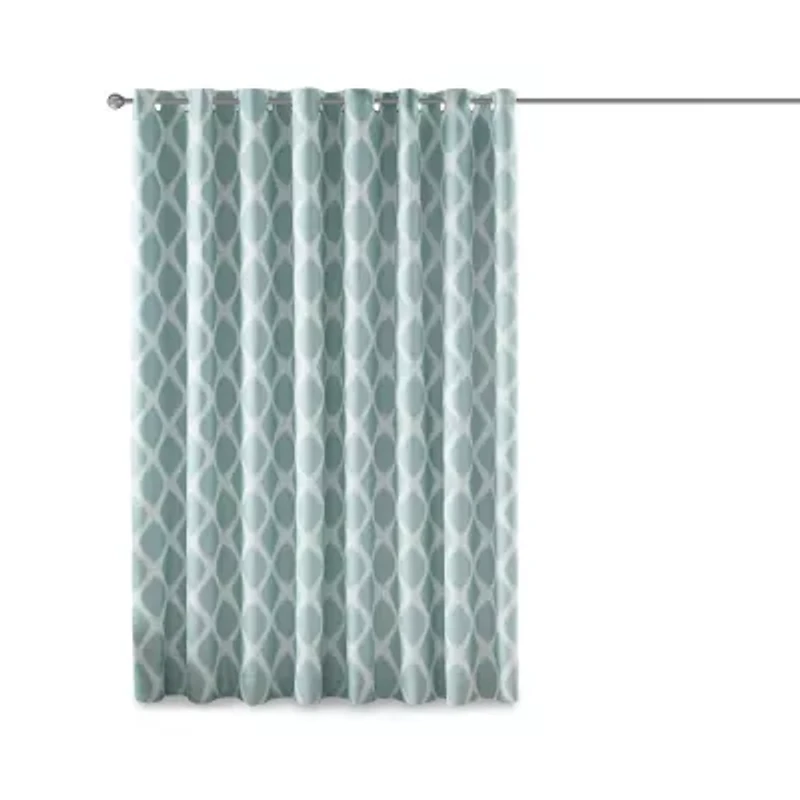 Madison Park Kagen 100"W X 84"L Energy Saving Blackout Grommet Top Single Patio Door Curtain