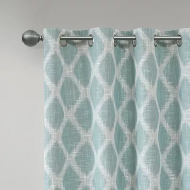 Madison Park Kagen 100"W X 84"L Energy Saving Blackout Grommet Top Single Patio Door Curtain