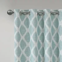 Madison Park Kagen 100"W X 84"L Energy Saving Blackout Grommet Top Single Patio Door Curtain