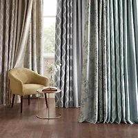 Madison Park Kagen 100"W X 84"L Energy Saving Blackout Grommet Top Single Patio Door Curtain