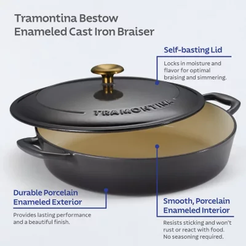 Tramontina Bestow Cast Iron 4-qt. Braising Pan