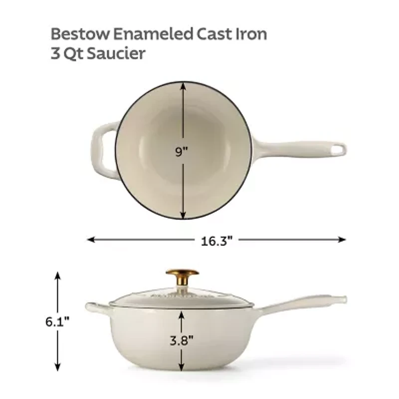 Tramontina Bestow Cast Iron 3-qt. Saucier Pan