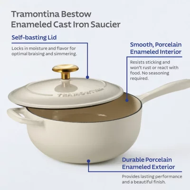 Tramontina Bestow Cast Iron 3-qt. Saucier Pan