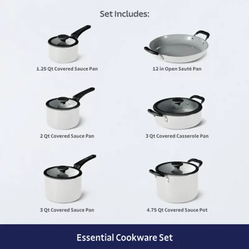 Tramontina Aluminum Ceramic 11-pc. Nesting Cookware Set