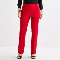 Liz Claiborne Audra Tailored Womens Tall Stretch Fabric Straight Mid Rise Trouser