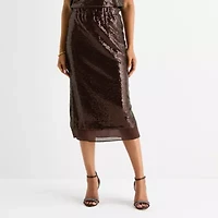 Liz Claiborne Womens Plus Mid Rise Pencil Skirt